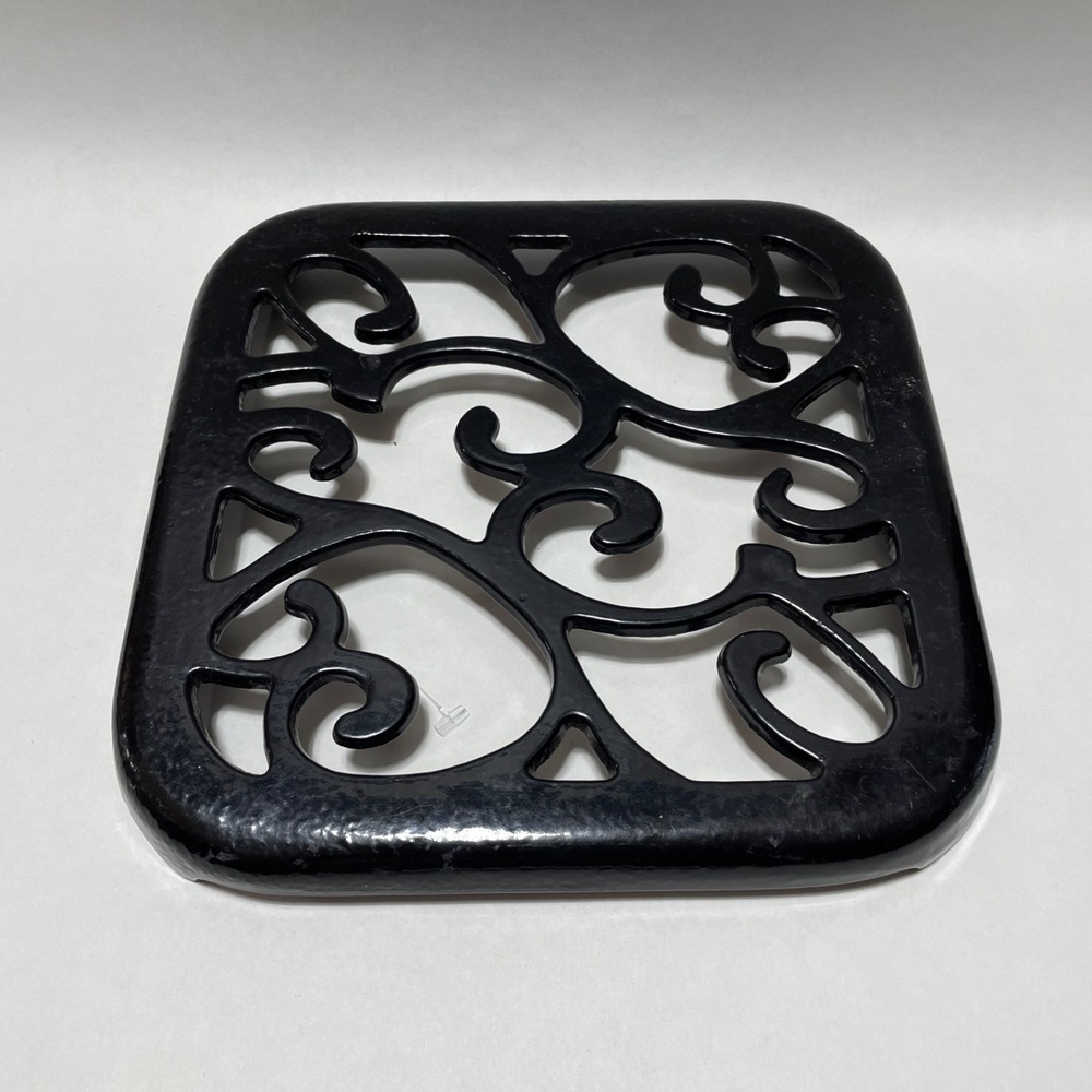 Trivet Cast Iron Black 8" Square‎